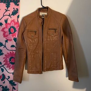 Michael Kors Leather Moto Jacket